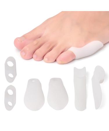 Tailor's Bunion Shield Spacers - Dr. Fibio Bunion Corrector 6 Pcs Soft Toe Separators & Bunion Cushions Fast Bunion Relief One Size Fits All Bunionette Treatment - Wear with Shoes