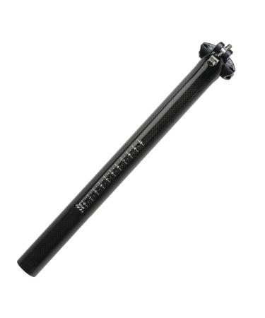 Carbon SeatPost 27.2 30.8 350mm 400mm 3K Carbon Fiber Bike Seatpost Suitable for Most Bicycle Mountain Bike Road Bike MTB MTN BMX (Black) 27.2*350