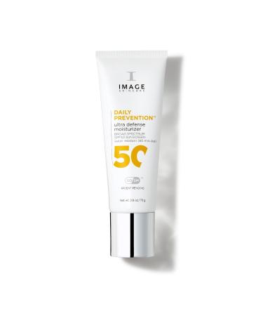 IMAGE Skincare DAILY PREVENTION Ultra Defense Moisturizer SPF 50 Broad Spectrum Sunscreen Fragrance Free 2.6 Ounce (Pack of 1)
