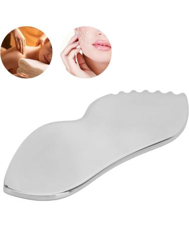 Premium Stainless Steel Gua Sha Facial Tool with Comb Teeth | Massage for Face Neck & Lips | Travel Bag Included - Buy Online on GoSupps.com