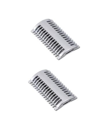 Magiclulu 2st razor head made of metal hairdresser shaving head manual shaving head razor shaving head made of zinclegation wet lever robust razor shaver shaver shaver shavering silverx2stk mediumx2pcs
