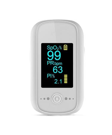 SmileCare Pulse Oximeter Fingertip Blood Oxygen Saturation with Pulse Monitor Included Batteries Accurate Fast Spo2 Reading for Adult