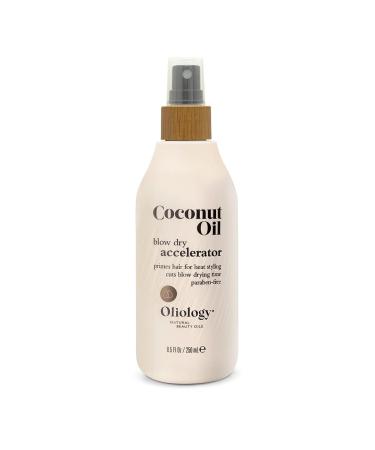 Oliology Blow Dry Accelerator & Priming Spray   Primes Hair for Heat Styling | Cuts Blow Drying Time | Formulated with Coconut Oil & Botanical Extracts | Made in USA | Paraben Free (8.5 oz)