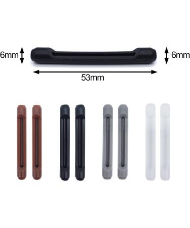 Cretty-Meet 4 Pairs Eyeglasses Temple Tips Sleeve Retainer Soft Silicone Anti-Slip Elastic Comfort Glasses Retainers for Sunglasses and Glasses Eyewear (Black Clear Grey Brown) - Buy Online on GoSupps.com