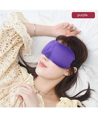 ZEKUI 3D Contour Sleeping Eye Mask - 100% Blackout Travel/Siesta Eye Shade for Men and Women - Soft and Comfortable Blindfold (Black/Blue/Purple) - Buy Online on GoSupps.com