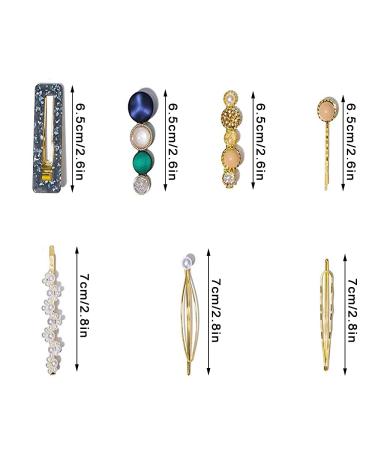 20 Women's Pearl Hair Clips - Fashion Hair Pins & Vintage Decorative Gold Clips for Weddings & Valentine's Day - Buy Online on GoSupps.com