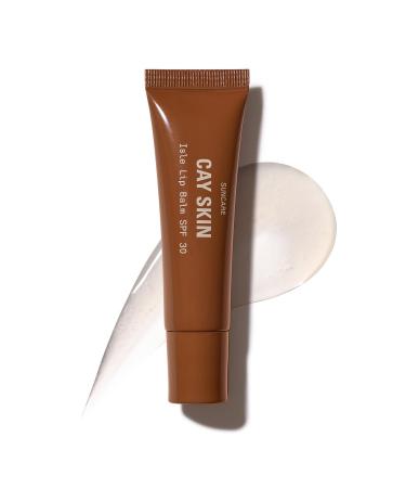 Cay Skin Isle Lip Balm SPF 30 High Shine Hydrating + Sheer Lip Gloss in Vanilla Brown Sugar Flavor Formulated with Natural Ingredients for All Skin Tones Clear 0.35 oz 1 Pack Clear