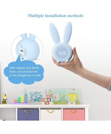 Yongyao Blue Rabbit Alarm Clock for Kids | Light & Wake Up Function | Bedside Lamp with 6 Sounds & Slumber Mode - Buy Online on GoSupps.com