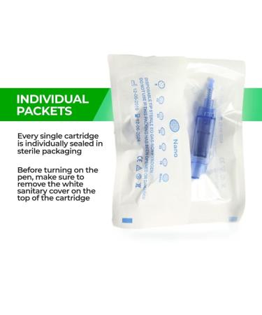 Dr. Pen Ultima A1 Replacement Cartridges - 10 Pack, Round Nano 0.25mm Bayonet Slot Disposable Parts - Buy Online on GoSupps.com