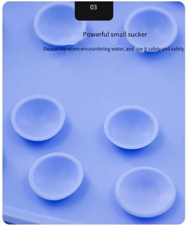 Srutueo Wall-Mounted Hands-Free Back and Foot Scrubber with Suction Cups - Deep Clean and Exfoliate in the Shower Blue - Buy Online on GoSupps.com