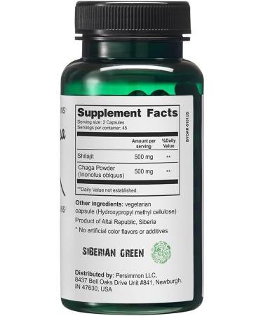 Golden Mountains Chaga Mushroom Supplements Shilajit Capsules 90 Count Natural Vegetarian Mushroom Capsules with Shilajit Chaga Powder Pure and Safe Mushroom Blend Promotes Energy Focus - Buy Online on GoSupps.com