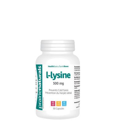 Prairie Naturals Lysine 500mg- 90 capsules- helps to reduce the recurrent of herpes simplex virus(HSV) infection (i.e.: cold sores) and is an essential amino acid. Lysine also helps in collagen formation. Non-GMO Gluten Free