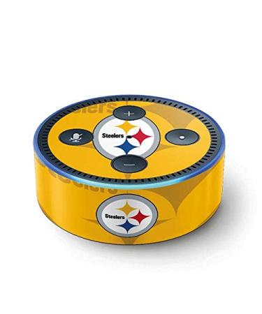 Skinit Decal Audio Skin Compatible with Amazon Echo Dot (2nd Gen 2016) - Officially Licensed NFL Pittsburgh Steelers Double Vision Design