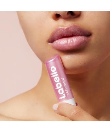 LABELLO Pearly Shine (1 x 5.5 ml) Lip balm enriched with natural oils & silk pearls Lip care Long-lasting hydration for 24 hours - Buy Online on GoSupps.com