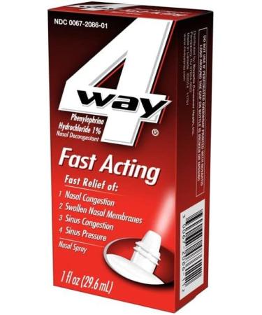 4-Way Fast Acting Nasal Spray 1 fl.oz. - Pack of 3 Bottles - Buy Online on GoSupps.com