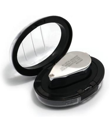 40X Full Metal Illuminated Jewelers Eye Loupe Magnifier with LED - Compact Pocket Magnifying Glass for Gems, Jewelry, Coins, Stamps - 1'' Lens Dia - Buy Online on GoSupps.com