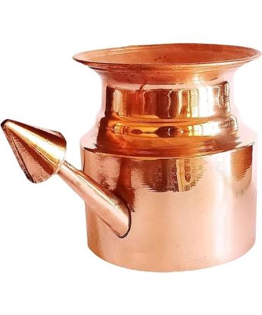 Generic Pure Copper Jal Neti Pot Copper Yoga Jala Neti Pot for Sinus Nose Irrigation and Cleaning (250 ml) Pack of 1