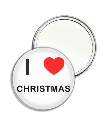 I Love Christmas - 55mm Round Compact Mirror