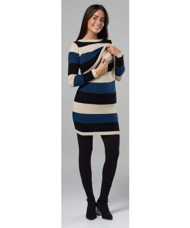Zeta Ville Maternity Nursing Knitted Tunic Crew Neck Cut Out 453 Beige - Size 8-10 - Buy Online on GoSupps.com