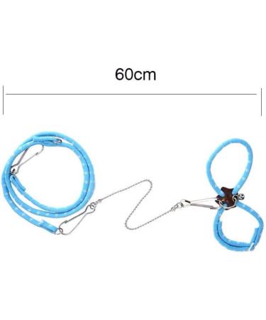 zhuangyulin 6 1PC Hamster Harness Rope Pet Hamster Harness Lovely Adjustable Pet Rat Mouse Hamster Harness Rope Ferret Finder Lead Leash with Bell Blue Small - Buy Online on GoSupps.com