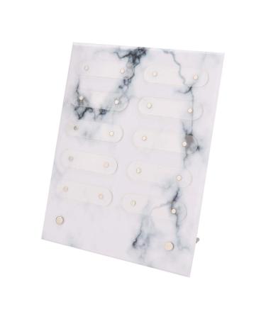 Nail art exhibition stand frame plates removable magnet adsorption gel polish display holder false nail lace show panel for nail art decorations salon manicure tools (marble)