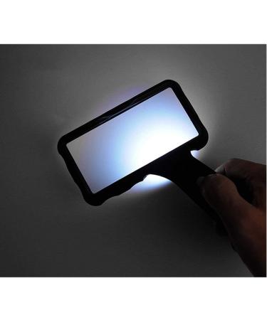 Magnifier with Lights Oblique Handle Read Magnifier 115 * 165 * 30mm Rectangular Lens Old Man Child Student Reading Read Newspapers Made in China - Buy Online on GoSupps.com