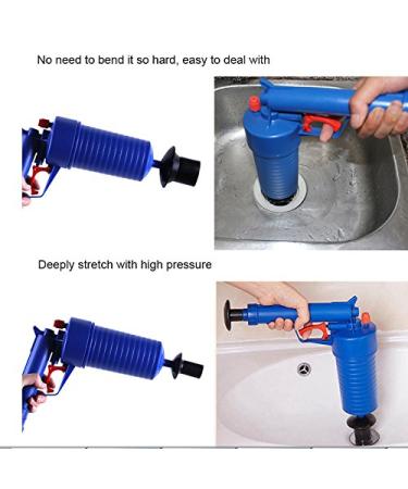 High Pressure Drain Pump Cleaner - Powerful Air Blaster Plunger Gun for Toilets & Basins | Unblock Your Kitchen & Bathroom - Buy Online on GoSupps.com