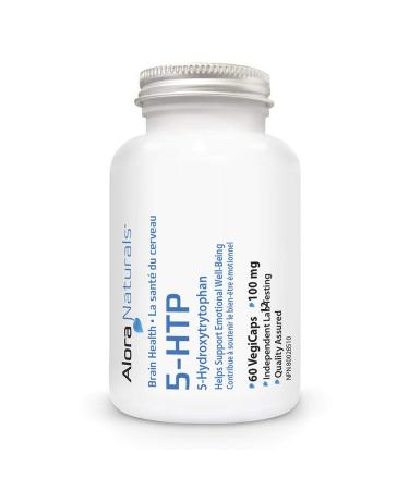 Alora Naturals - 5-HTP (5-Hydroxytryptophan) - Helps Support Emotional Well-Being Raises Serotonin Levels - (60 Vegetarian Capsules)