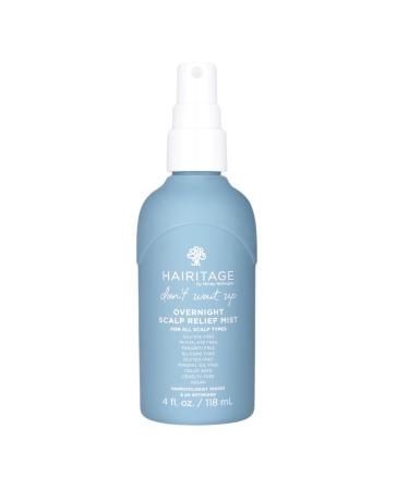 Hairitage Don t Wait Up Anti Dandruff Overnight Scalp Relief Scalp Mist - For Dry Itchy Scalp - Calms Irritated Scalp - Absorbs Quickly - Formulated with Aloe Vera + Peppermint 4 Fl Oz