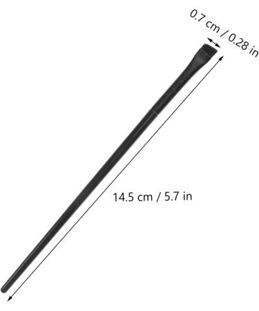 Mikinona Flat Concealer Brush 12pcs Eyeliner Brush Eye Shadow Brush Flat Eyeliner Brush Eyeshadow Eyeliner Make up 14.5x0.7x0.5cm Black - Buy Online on GoSupps.com