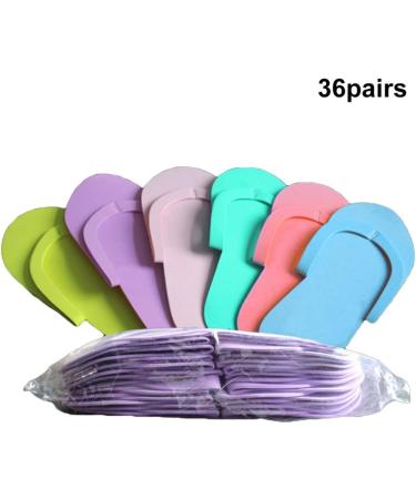 COHEALI Mens Disposable Pedicure Slippers - 36 Pairs, Toe Separators, Eva Material, Anti-Shower Sand Flip Flops for Nail Spa - Random Color - Buy Online on GoSupps.com