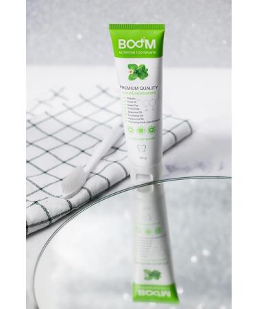 Boom Nutrition Toothpaste | Premium Quality Natural Ingredients | 80g - Best Eco-Friendly Oral Care - Buy Online on GoSupps.com