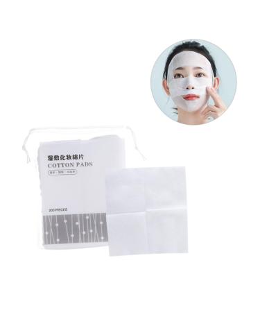 Housoutil Cosmetic Cotton Squares Make up Remover Wipes Makeup Cotton Pad Cotton Makeup Remover Pads Makeup Pad Makeup Remover Wipes Women Cosmetic Pad Girl Face Pad White Disposable 10*10cm White