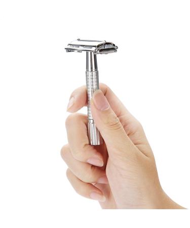 Premium Portable Men's Razor - Aluminum Classic Wet Shaving Set for a Smooth Shave - Buy Online on GoSupps.com