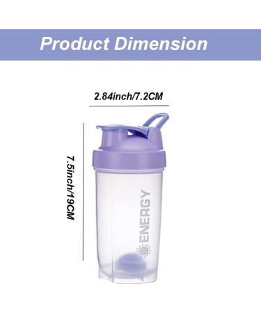DDSHUN 500ml Protein Shaker Bottle with Mixer Ball - Lick-Safe Milkshake Cup for Sports & Supplements (Purple) - International Shipping Available - Buy Online on GoSupps.com