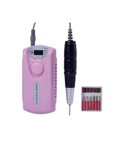 Electric Nail Files 30000RPM Rechargeable Portable Nail Remover Manicure Pedicure Set Nail Buffer Manicure Pedicure Polishing Tools Pink