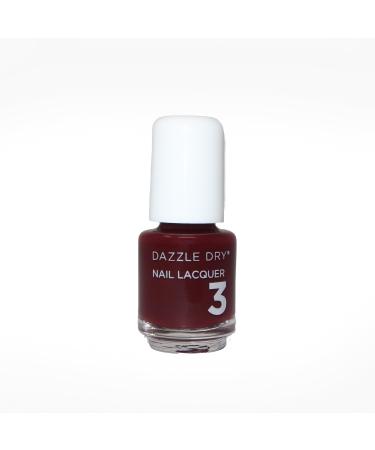 Dazzle Dry Nail Mini Lacquer (Step 3) - Passionate Red - A deep red wine with a dark twist. Full coverage cream. (0.17 fl oz / 5 Manicures) Passionate Red | 0.17 Fl Oz