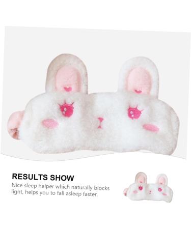 Healifty Bunny Ears Silk Eye Mask - Girl Stuffed Animals Sleeping Mask - Plush Material Blackout Eye Cover - Portable Fluffy Sleeping Mask - White 01 - Buy Online on GoSupps.com