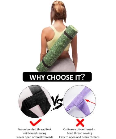 Fearing Strap Yoga Mat - Adjustable Cotton Sling & Transport Straps (3PCs) for Easy Carry | Yoga Mat Harness Support - Buy Online on GoSupps.com
