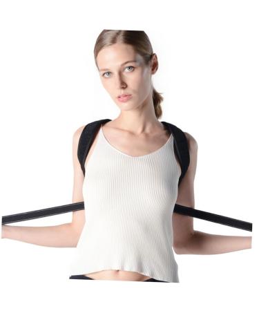 FOMIYES Adjustable Posture Shoulder Brace Set - Portable Belt Brace for Back Support | 24x17cm Black - Buy Online on GoSupps.com