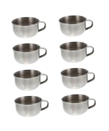 FRCOLOR 8 STK Rest of razor-soap mixing bowl made of stainless steel salon-tool shaving foam stable shaving container made of stainless steel bubbling vessel just shave fries