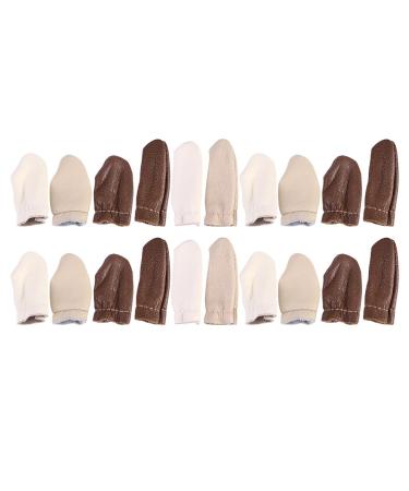 Thumb Protector Finger Cots  20PCS Leather Finger Covers  Cut Resistant Protector  for Cracked Skin  for Kitchen  Work  Sculpture  Anti- Slip  Reusable (Random Color) Leather Finger Cots - Buy Online on GoSupps.com