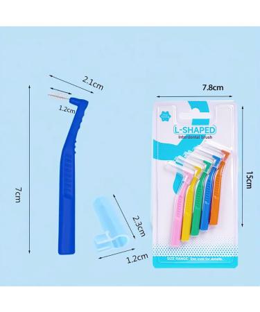 Buy Interdental Brushes (0.5mm - 1.2mm) | Multi-Size Long Handle Angled Neck - Easy Gap Cleaning | International Shipping Available - Buy Online on GoSupps.com