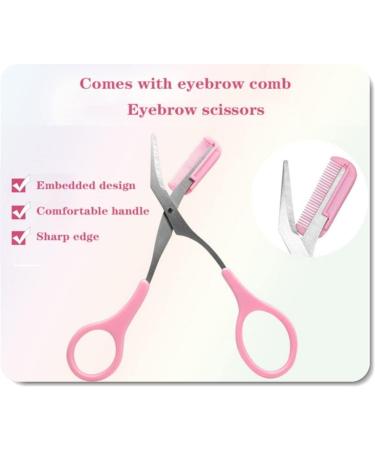 Eyebrow Shaper - Trim Bushy Eyebrows Effortlessly with Scissors & Comb Attachment (PINK) | International Shipping Available - Buy Online on GoSupps.com