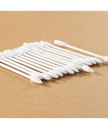 300 PCS White Spiral Lace Wooden Tube Cotton Swabs - Antibacterial & Sterile Cleaning Sticks for Eyes Ears & Makeup - Buy Online on GoSupps.com