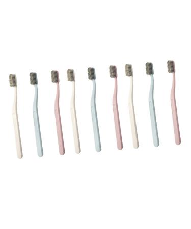 minkissy 9 pieces nylon toothbrushes hard hair toothbrushes tooth cleaning oral care