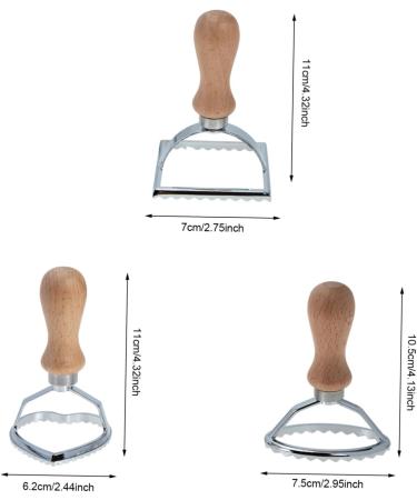 OUNONA 6 Pcs Baking Utensils Frying Wedding Bouquet Accessories Cookie Molds Cast Iron Pan Bunuelos Baking Tools DIY Pasta Maker Donut Dough Pasta Mold Supplies Wood Biscuit Silverx2pcs 11x7.cmx2pcs - Buy Online on GoSupps.com
