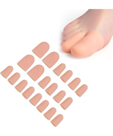 10 Pairs Gel Toe Protector Sleeves Silicone Toe Cushions for Pain Relief Corn & Callus Remover | International Shipping Available - Buy Online on GoSupps.com