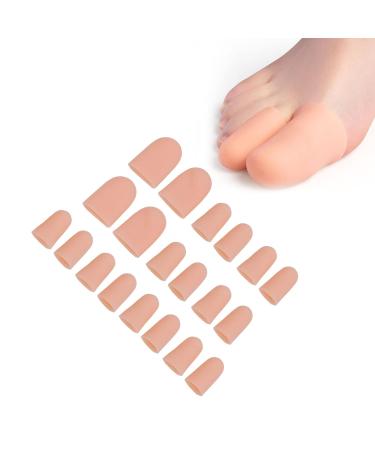 Gel Toe Caps - 10 Pairs Silicone Toe Protectors for Pain Relief and Protection - Men and Women Finger Support Gloves - Buy Online on GoSupps.com
