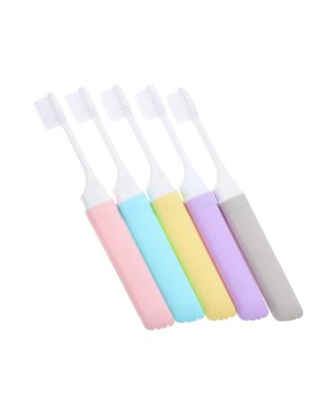 Gatuida 5th trip toothbrush travel size portable little toothbrush travel toothbrush case for the on the way travel case for the toothbrush fold camping pregnant woman toothbrush box pp